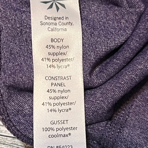 Athleta Splits Revelation Capri Leggings Purple Paisley Women Size XXS - Picture 9 of 11